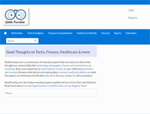 Tablet Screenshot of geekfundas.com